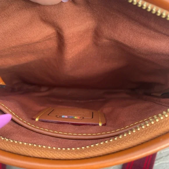 Coach Kitt Messenger Crossbody in Rainbow Signature Canvas Pride Tan - Picture 4 of 6